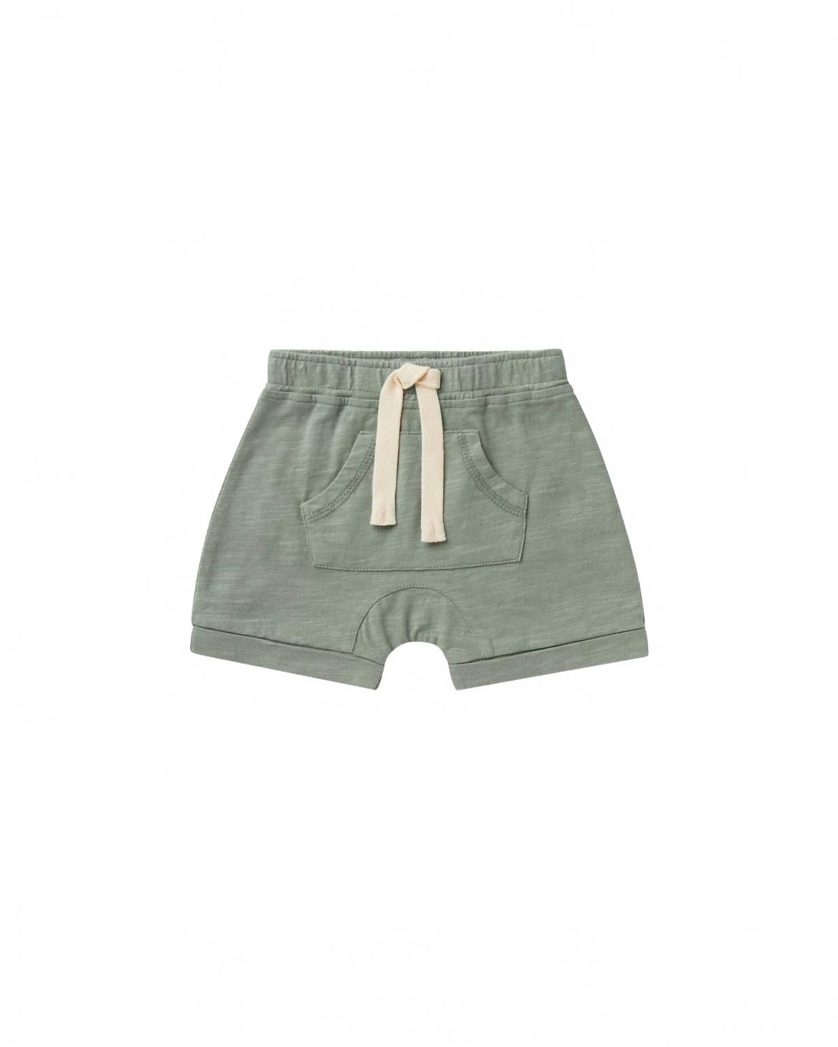 

Детские шорты с передним карманом в цвете аква Rylee + Cru, Aqua