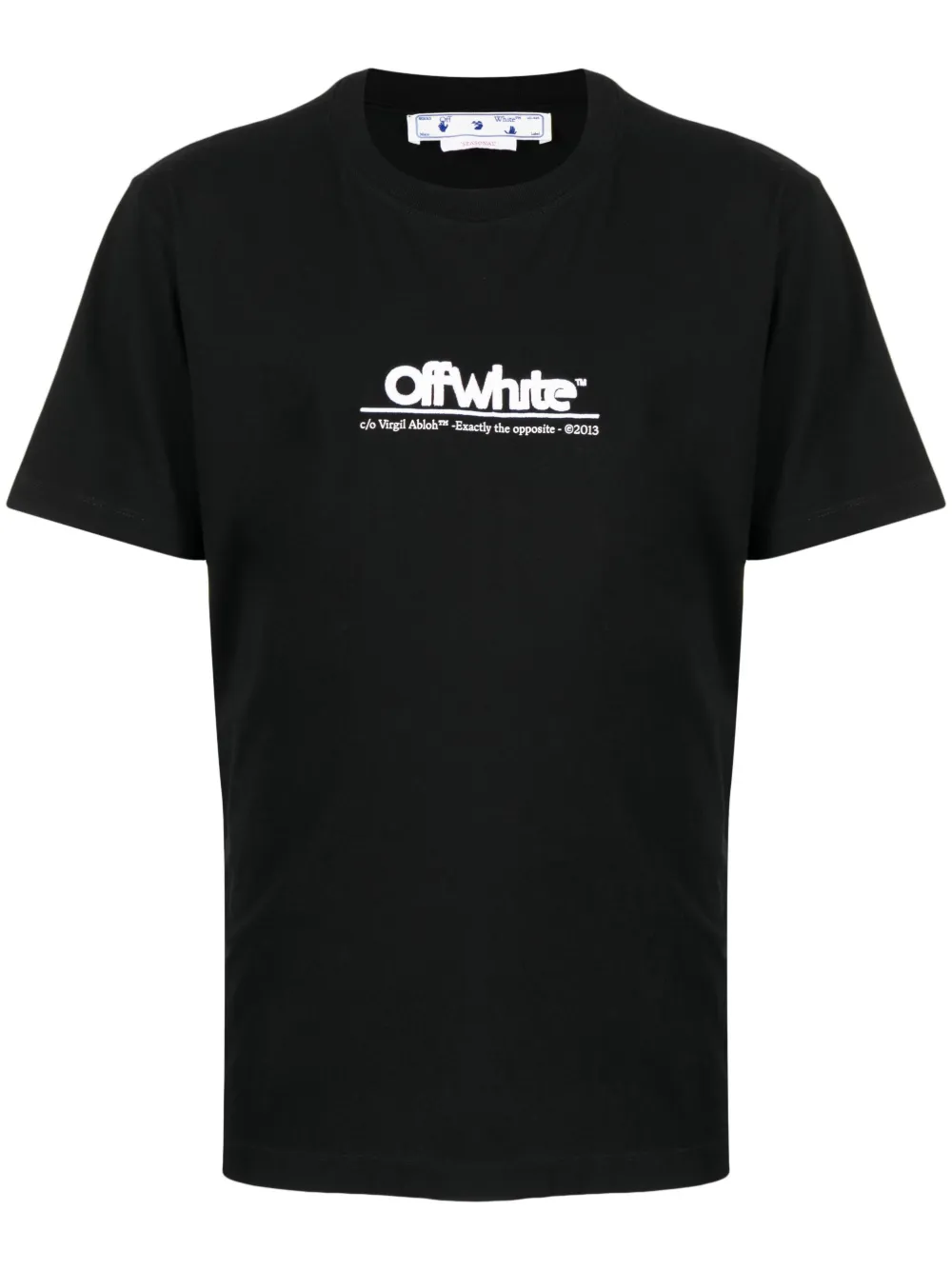 

Футболка с вышитым логотипом OFF-WHITE, черный