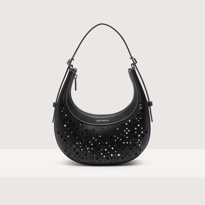 

Мини-сумка Coccinelle Whisper Cowhide perforee, цвет Noir