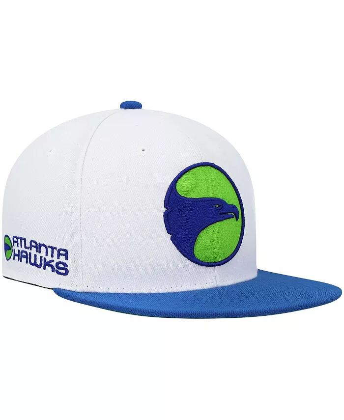 

Мужская белая кепка-кнопка Royal Atlanta Hawks Hardwood Classics Mitchell & Ness