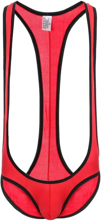 Брифы эротичные тонкие, Men's Hipster Racer Back Briefs, Red