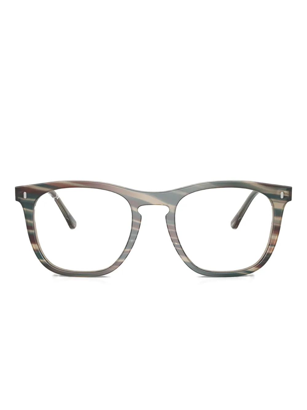 

Очки в полоску прямоугольной оправе Ray-Ban, серый