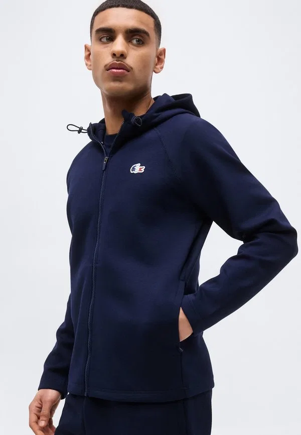Теннисная куртка, тренировочная куртка французской команды Lacoste Sport, Navy Blue — фото 4