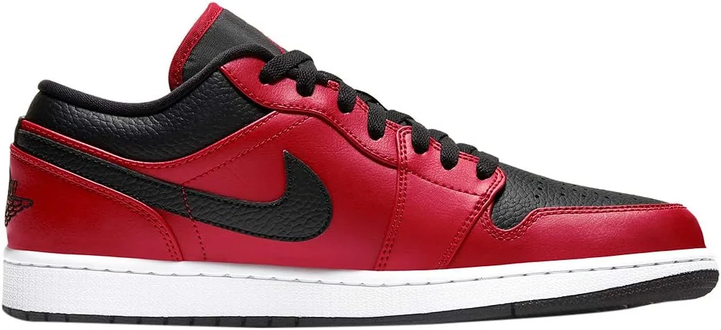 Мужские баскетбольные кроссовки Nike Air Jordan 1 Low, белый/черный/красный — фото 2