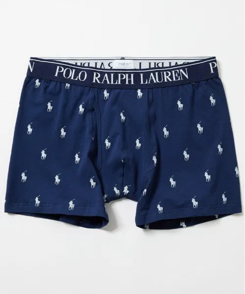 【POLO RALPH LAUREN】Боксерские трусы с принтом игрока в поло
