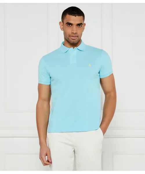 

Футболка поло Slim fit Polo Ralph Lauren, голубой