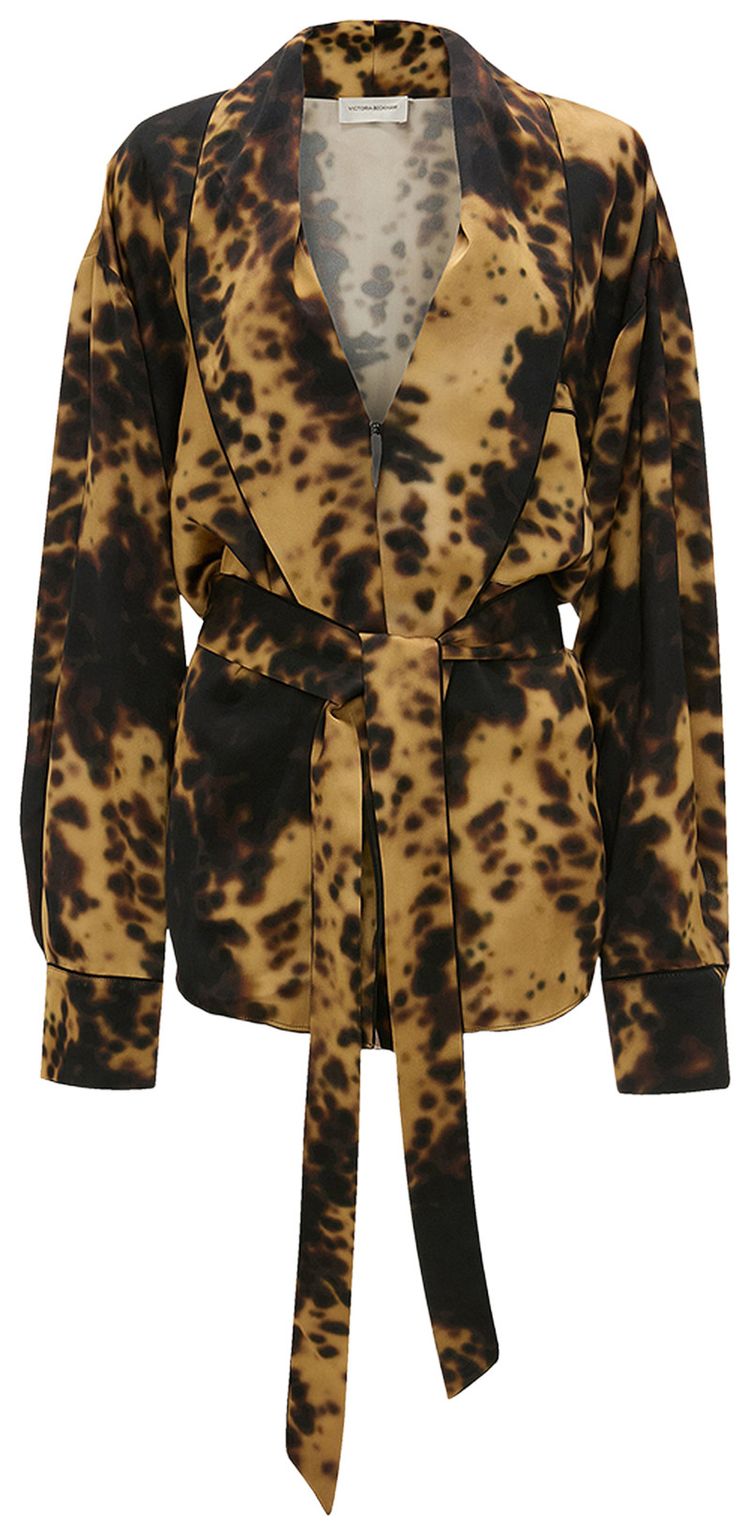

Пижамная блузка-накидка Victoria Beckham, коричневый