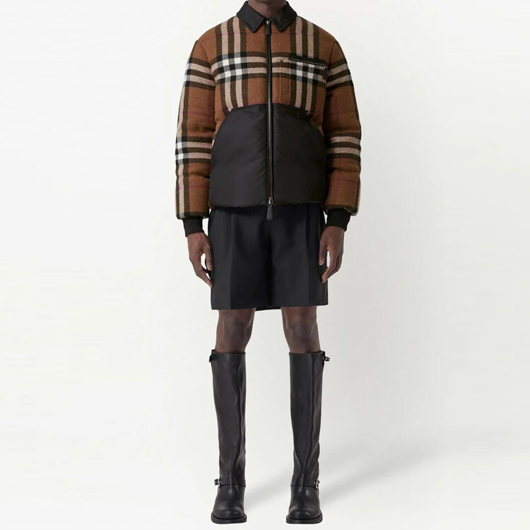 Куртка мужская Burberry, шерсть и хлопок, коричневый — фото 2