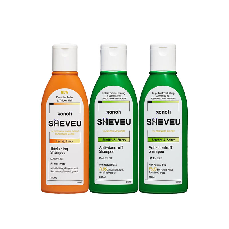 

SHEVEU Шампунь Selsun от перхоти и зуда набор для очищения желтая бутылка 200мл + синяя бутылка 200мл*2