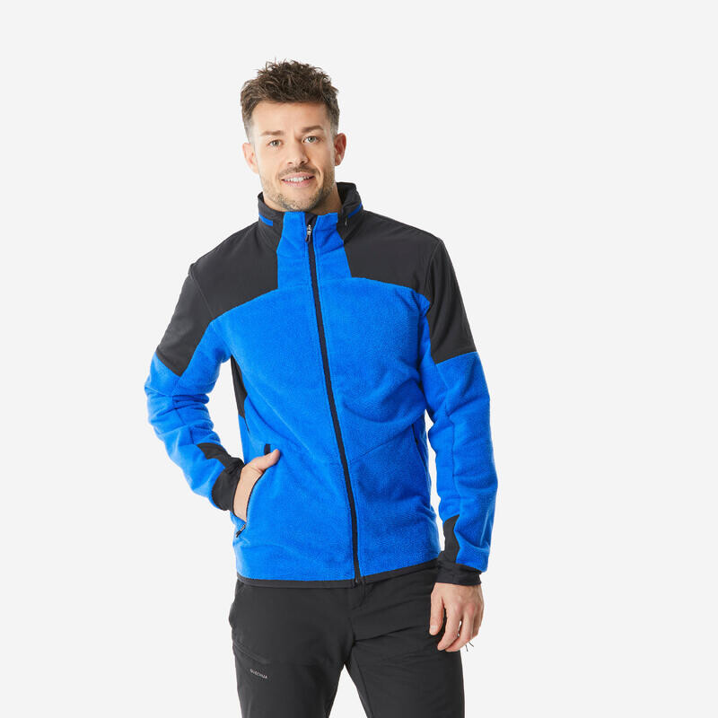 

Мужской флис Quechua, цвет electric blue/asphalt blue