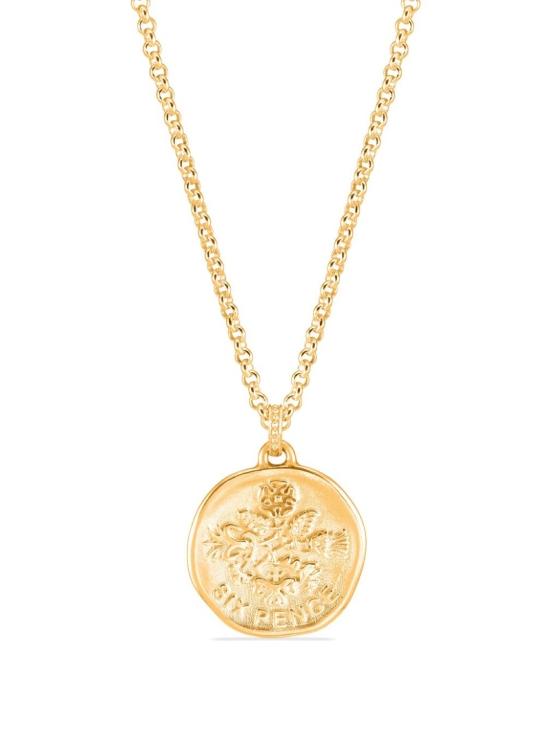 

Колье Lucky Sixpence с медальоном DOWER AND HALL, золотой