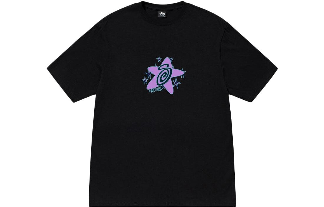 Футболка с короткими рукавами и круглым вырезом с принтом Galaxy Stussy, хаки — фото 4