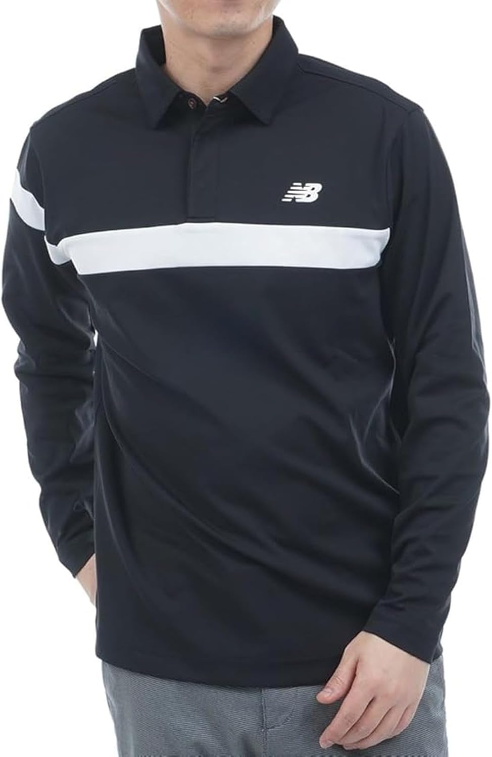 

Мужская поло-рубашка с длинным рукавом New Balance 012-5169001 (эластичная, с логотипом в одной точке), черный