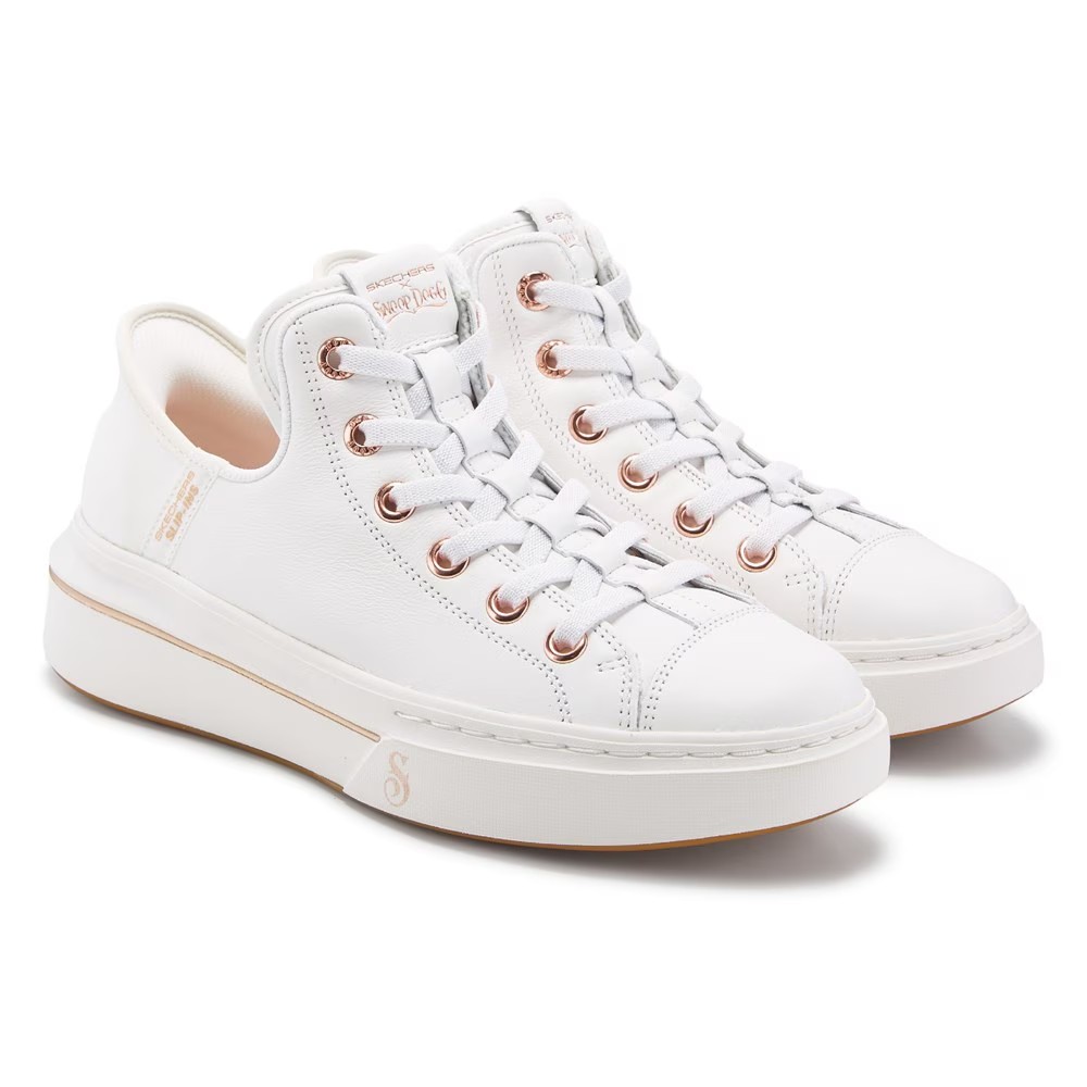 Кроссовки Slip-Ins Snoop One из высококачественной кожи Skechers, белый — фото 2