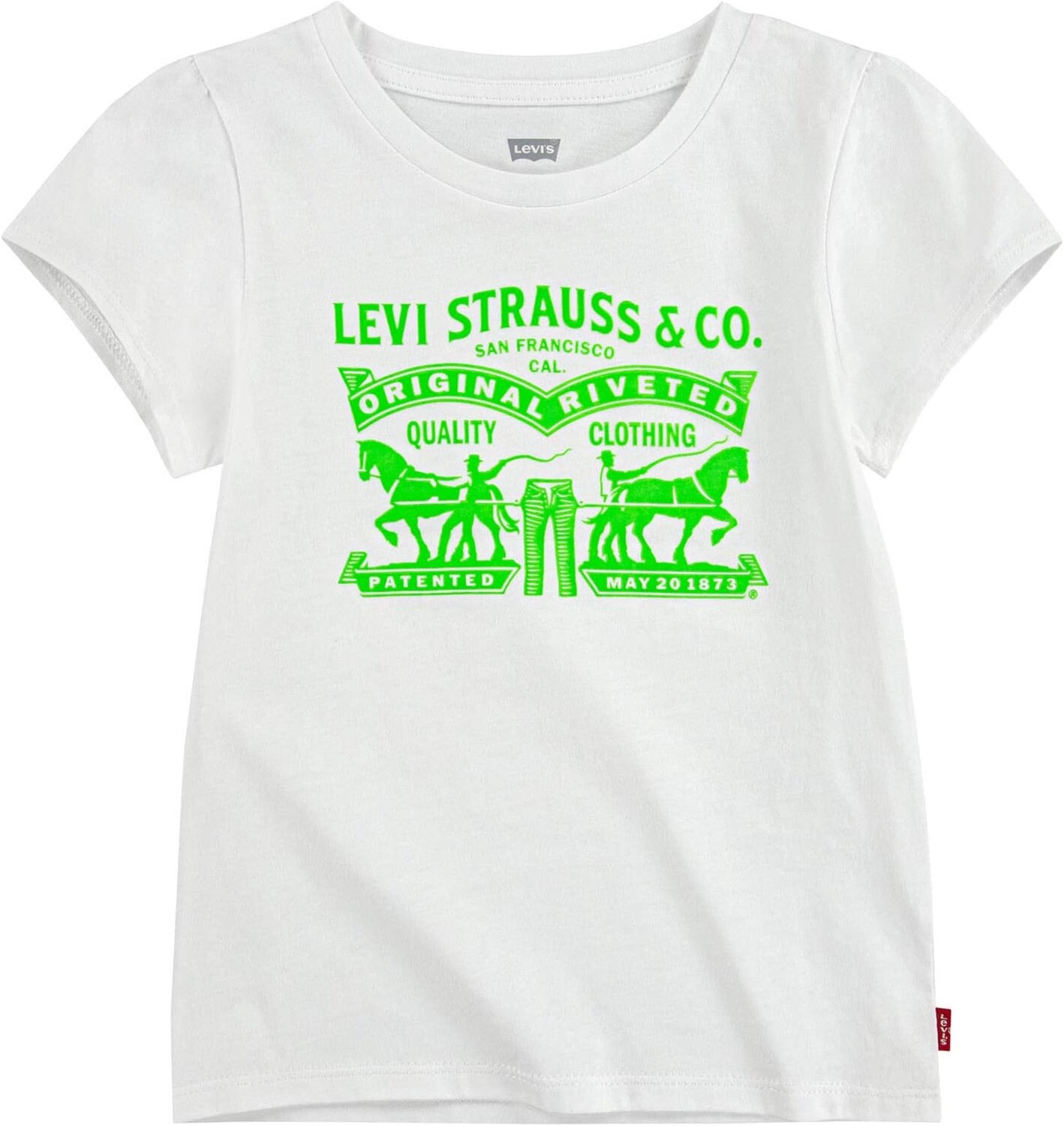 

Футболка Levi'S Short Sleeve Baby Tee Shirt, цвет Bright Green