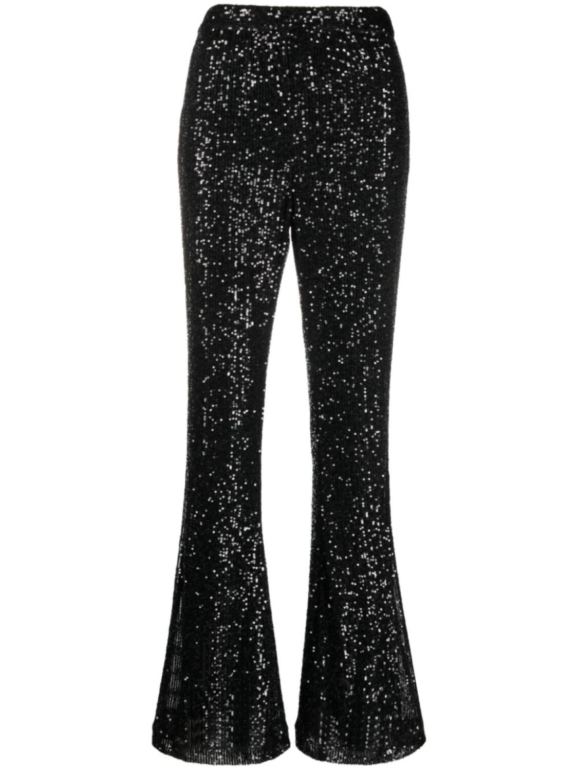 

TWINSET sequinned flared trousers, черный