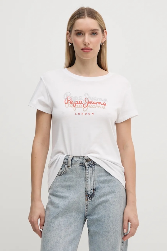 

Хлопковая футболка GALEY Pepe Jeans, белый