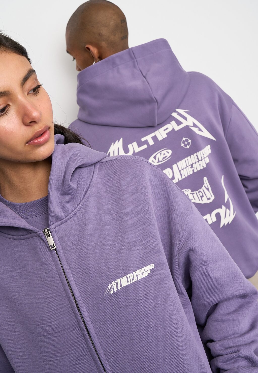 

Толстовка на молнии TEAMWORK Multiply Apparel, фиолетовый