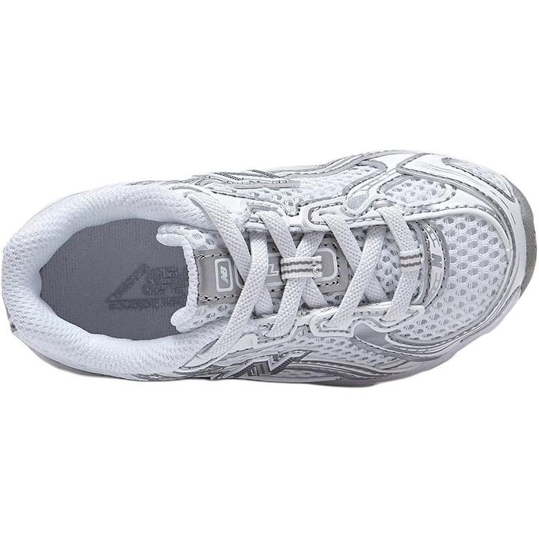 Детские кроссовки NB 740 с амортизацией, износостойкие, дышащие, с низким верхом, для повседневной носки New Balance, белый/серебряный — фото 4