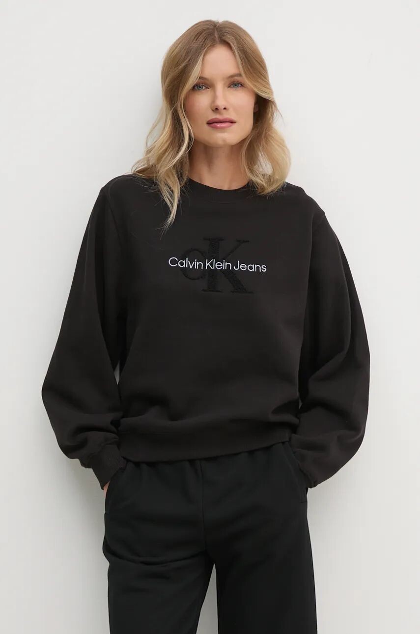 

Хлопковая толстовка Calvin Klein Jeans, черный