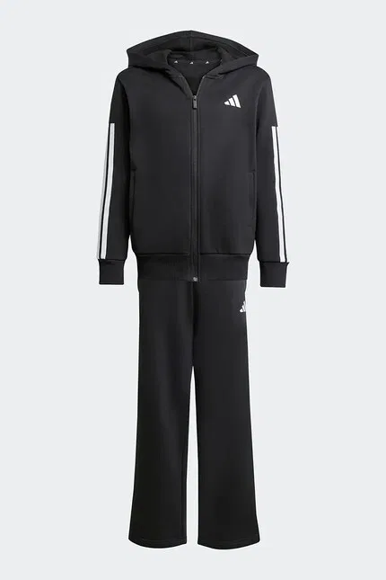 Спортивный костюм детский из эластичного трикотажа Adidas, черный — фото 2
