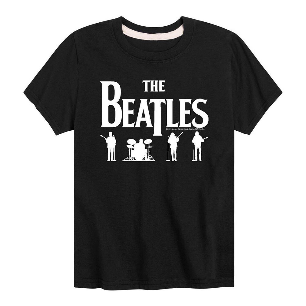 

Белая футболка с логотипом The Beatles для мальчиков 8–20 лет Licensed Character, черный