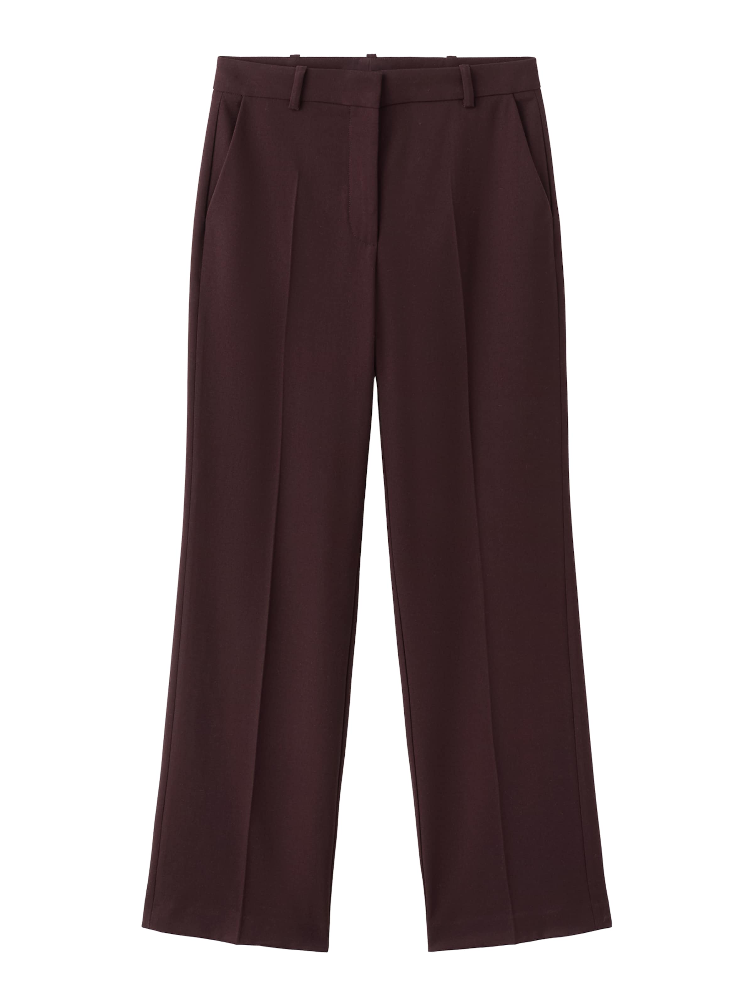 

MANGO Расклешенные плиссированные брюки 'PBBERGEN' в темно-красном цвете