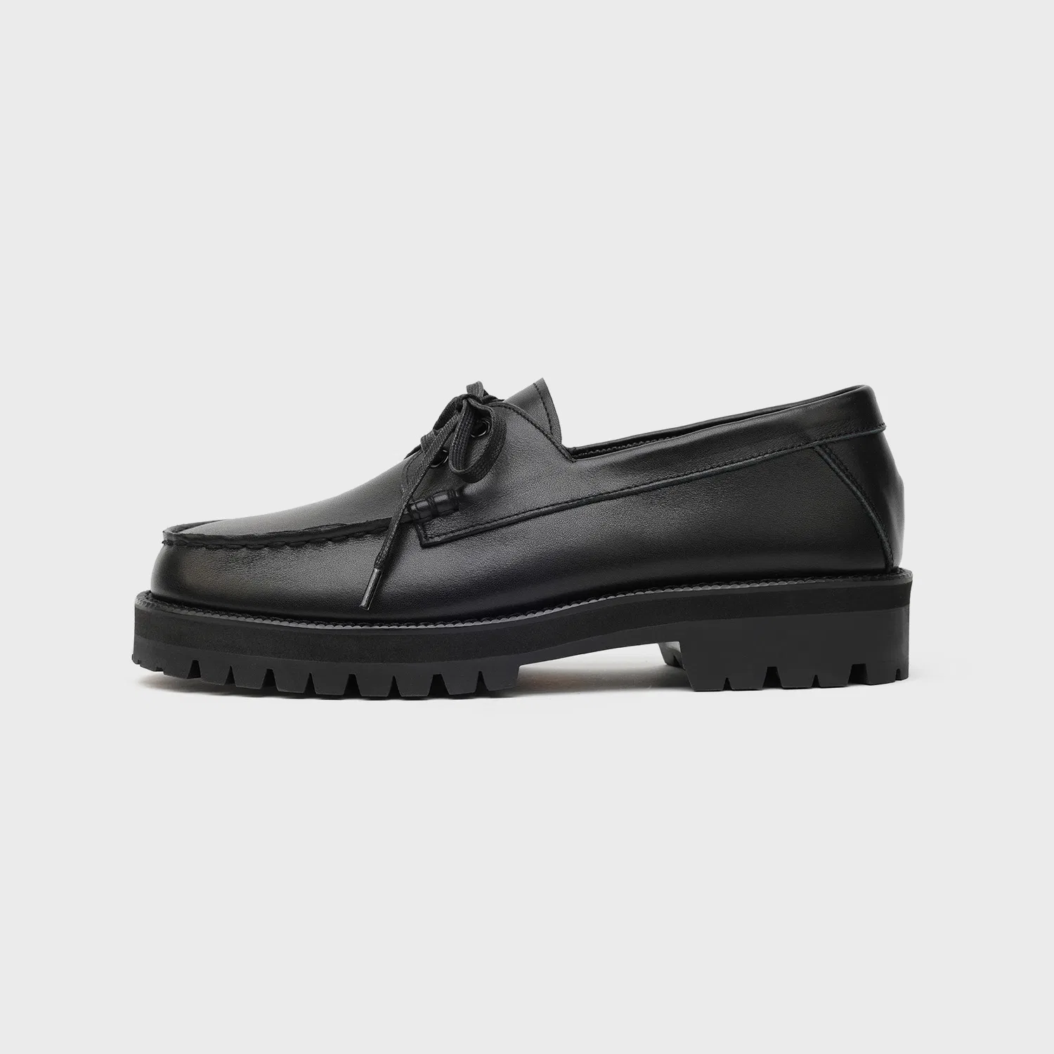 Мужские чёрные ботинки-топсайдеры Standard Casual Sole 5099 Kip Black от Firenze.A — фото 3