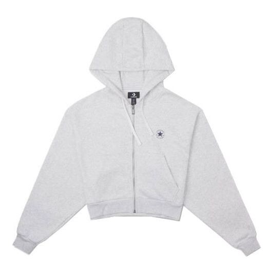 

Толстовка retro chuck full zip hoodie 'grey' Converse, серый