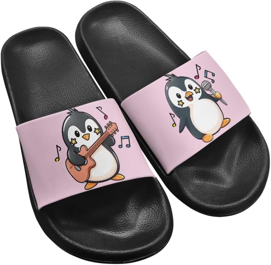 

Шлепанцы для женщин и мужчин. Милые водонепроницаемые шлепанцы с противоскользящим покрытием. Летние быстросохнущие тапочки для пляжа, бассейна и душа Generic, Novelty Penguin