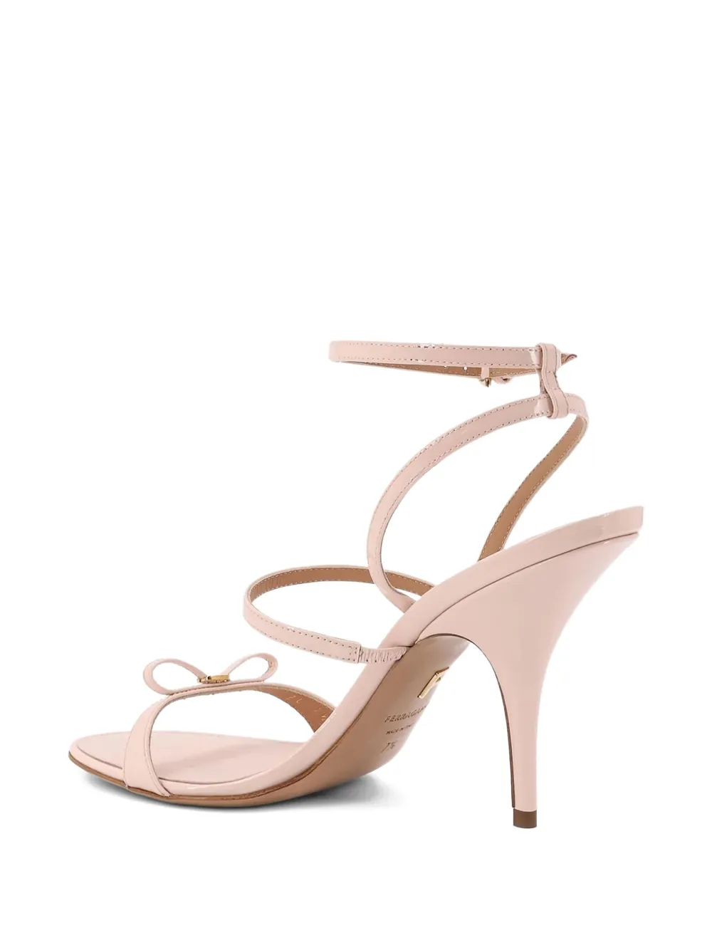 95-миллиметровые босоножки на шпильке с бантом Ferragamo, розовый — фото 4