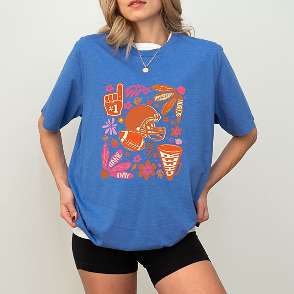 

Футболка с принтом Touchdown season collage Simply Sage Market, Royal