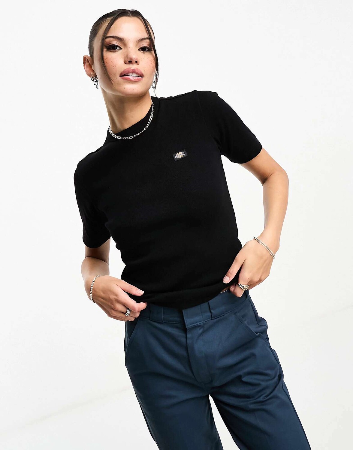 

Черная футболка в рубчик Dickies marysville, Черный, Черная футболка в рубчик Dickies marysville