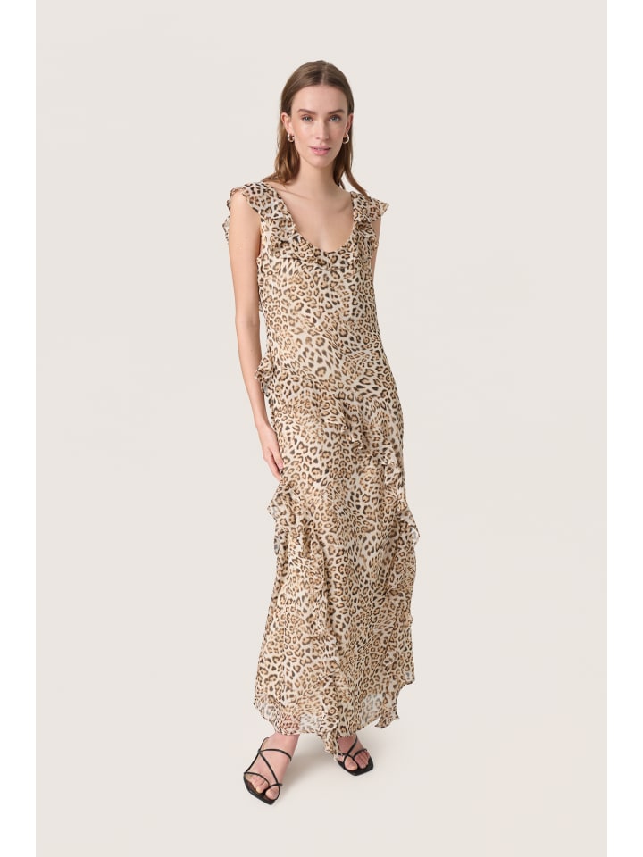 

Soaked in Luxury Платье SLANAY, женственного силуэта, с леопардовым принтом