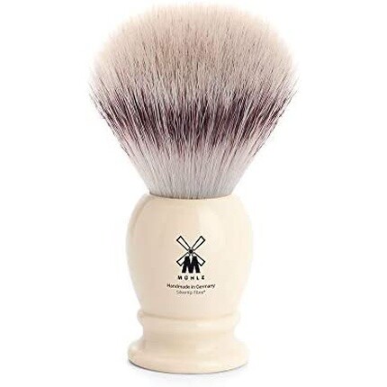 

Mgњhle Classic Small Помазок для бритья с серебряным кончиком из искусственной слоновой кости, 100% веганский, M Mühle