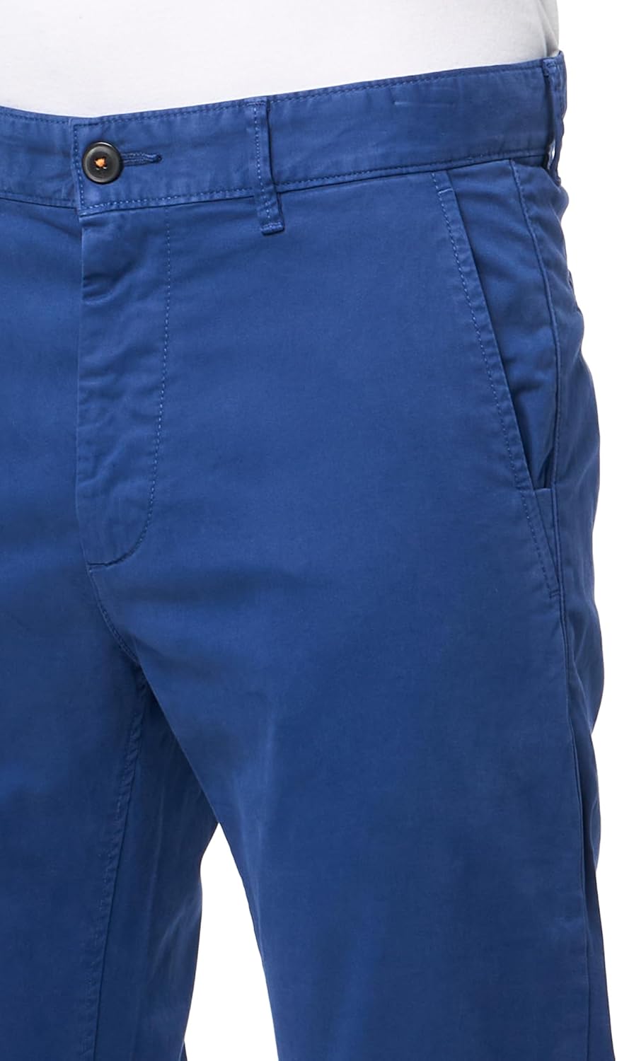 BOSS Мужские техно-твиловые брюки-чинос Slim Fit, Blue Sapphire — фото 3