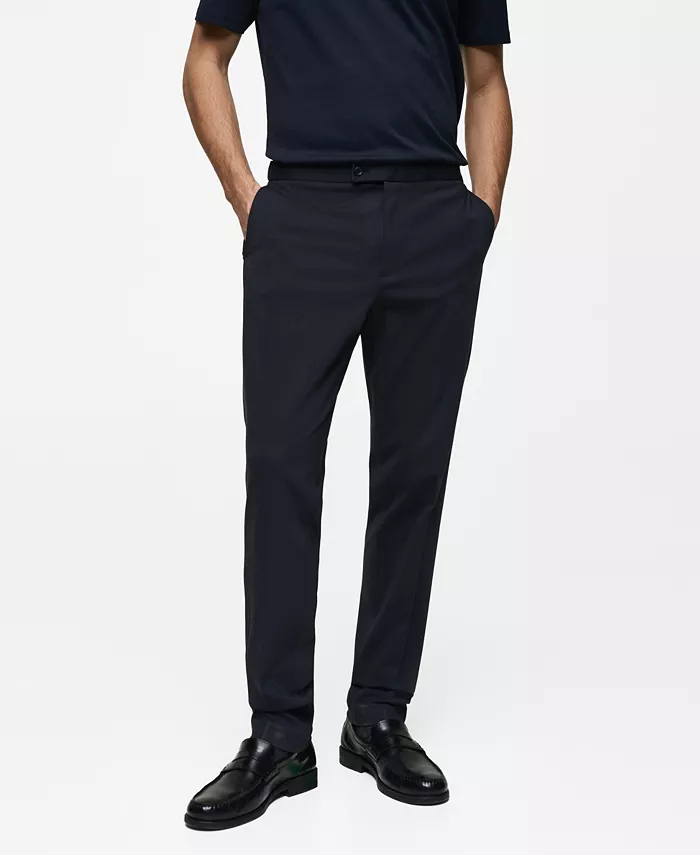 

Мужские классические брюки Slim-Fit MANGO, синий