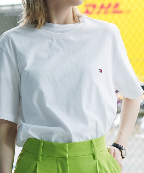 

Футболка Tommy Hilfiger с коротким рукавом свободного кроя, объемного силуэта, белая, Белый, Футболка Tommy Hilfiger с коротким рукавом свободного кроя, объемного силуэта, белая