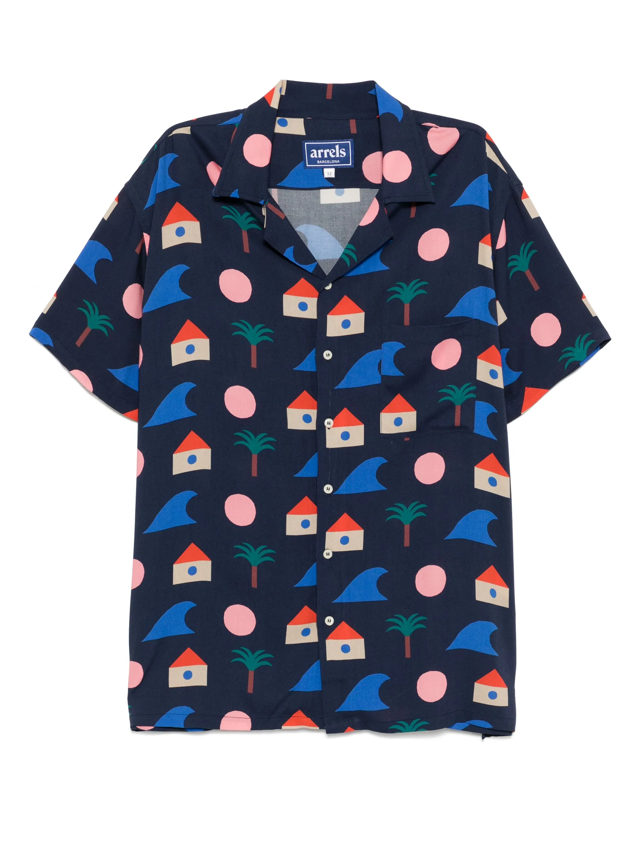 

Рубашка с узором Arrels Barcelona, синий