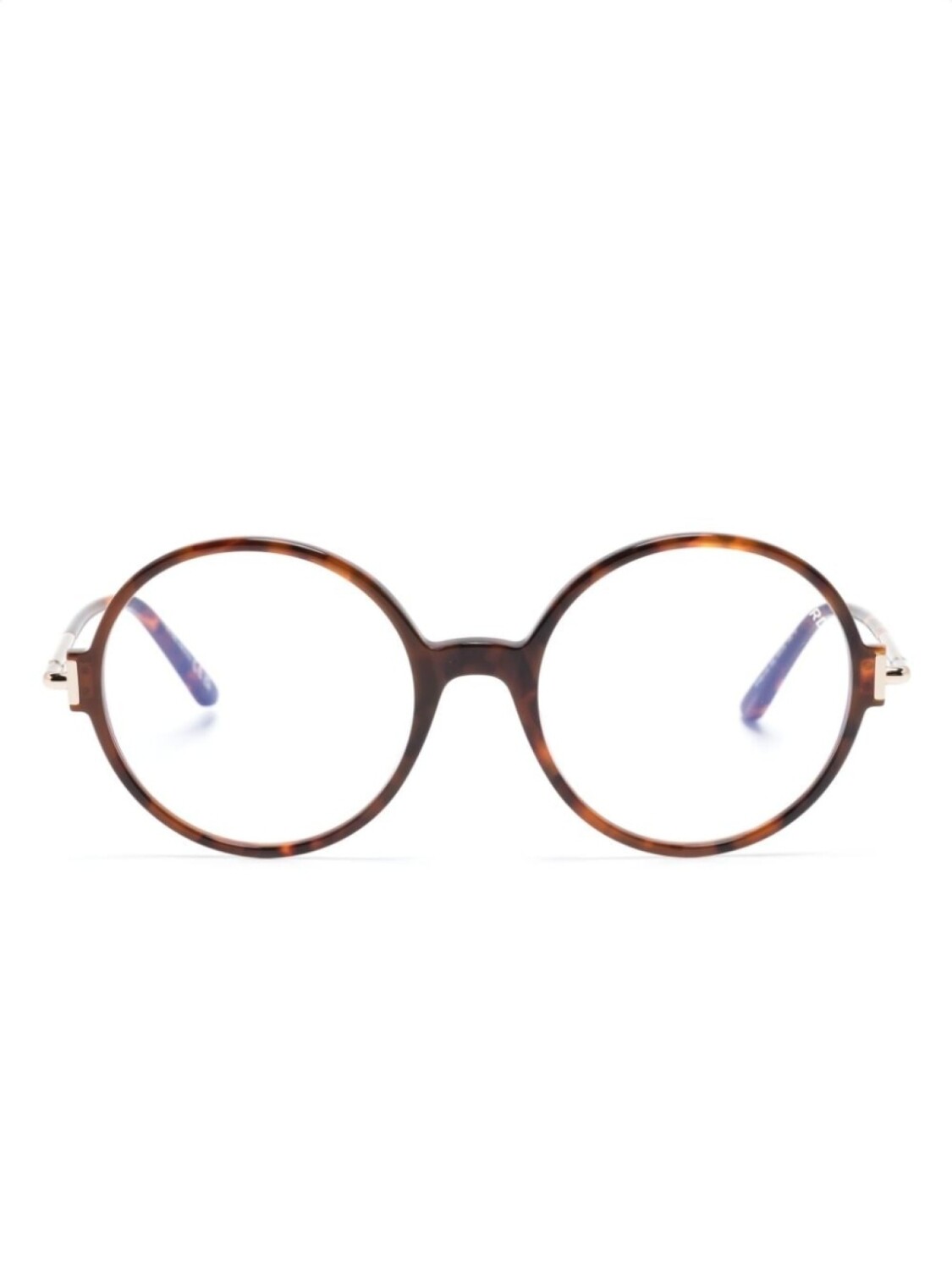 

TOM FORD Eyewear очки в круглой оправе черепаховой расцветки, коричневый