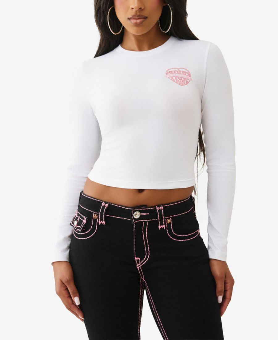 

Женская футболка с длинными рукавами и блестками в стиле наследие для малышей True Religion, Optic White, Белый, Женская футболка с длинными рукавами и блестками в стиле наследие для малышей True Religion, Optic White