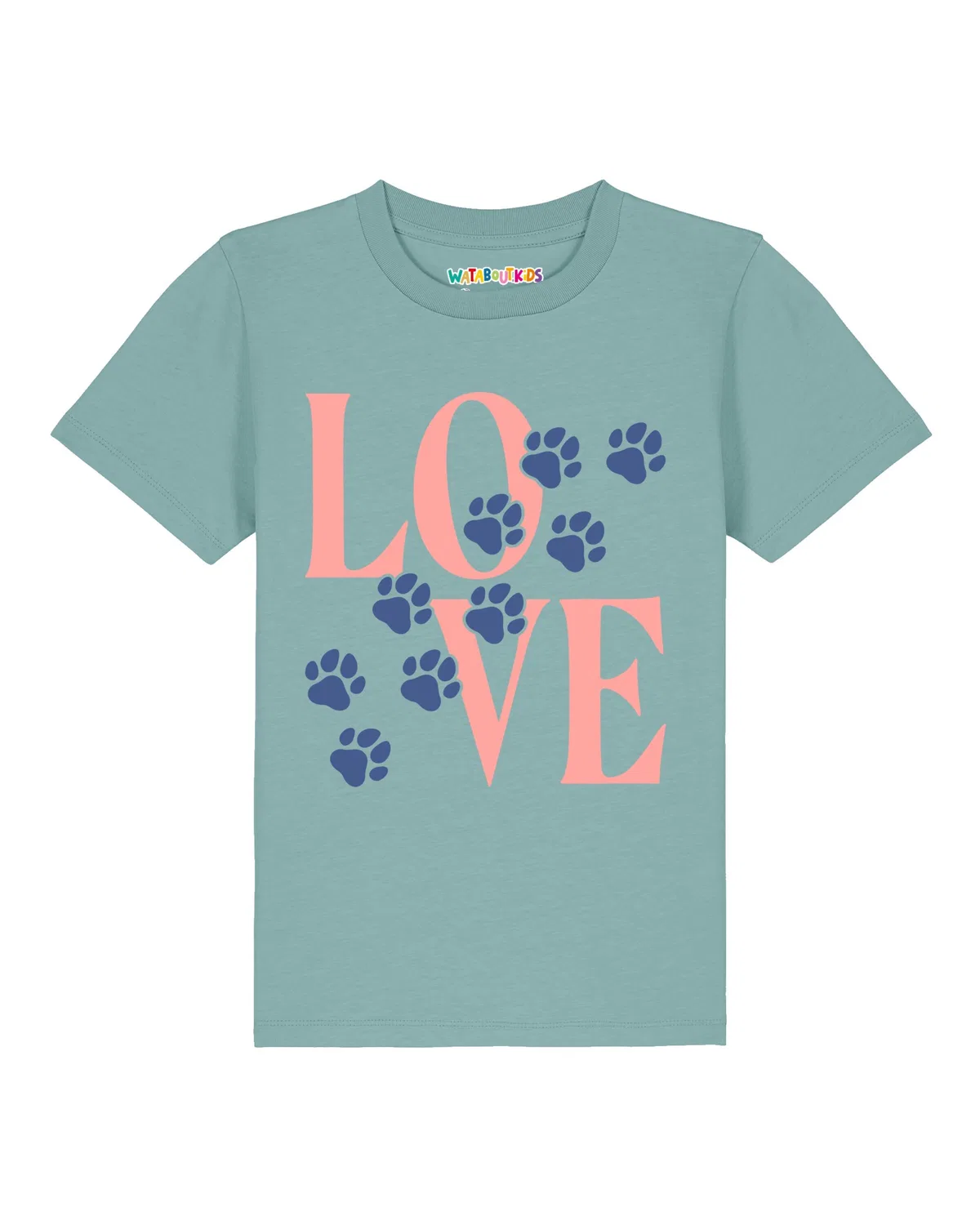 Футболка 'Pfotenliebe' Watabout.Kids, Blue/Turquoise