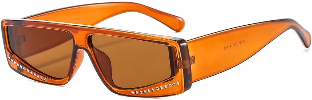 

Роскошные женские солнцезащитные очки с леопардовым градиентом, яркими бриллиантовыми вставками, мужские солнцезащитные очки в маленькой оправе с защитой от УФ-излучения UV400 SZVVBKK, Tea