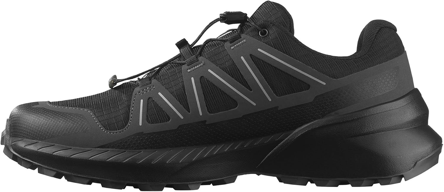 

Кроссовки для трейлраннинга Salomon Men's Speedcross Peak Gore-Tex, водонепроницаемые, для бездорожья, походов и длительных трейлов, Black/Black/Asphalt