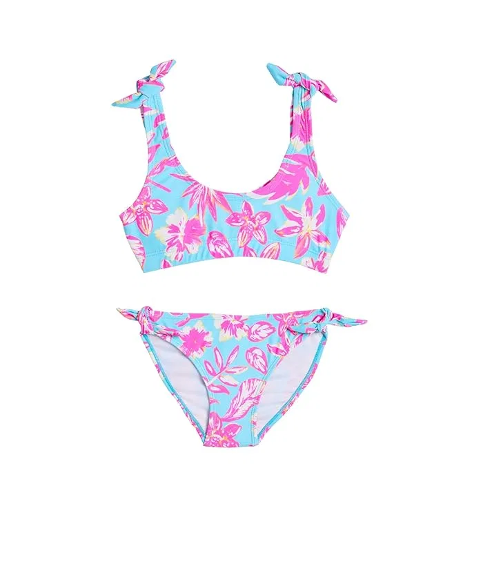 Бикини Snapper Rock Kids Tropical Glow Recycled Crop, Blue