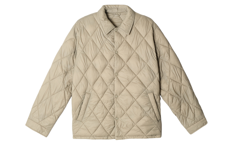 

Пуховик Unisex Lapel Thin Puffer Jacket SPAO, светло-бежевый желтый