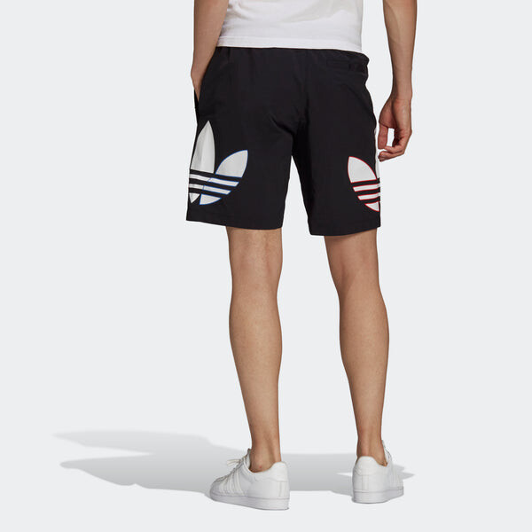 Шорты оригинальные мужские трехцветные с логотипом dri fit тренировочные спортивные шорты Adidas, черный — фото 4