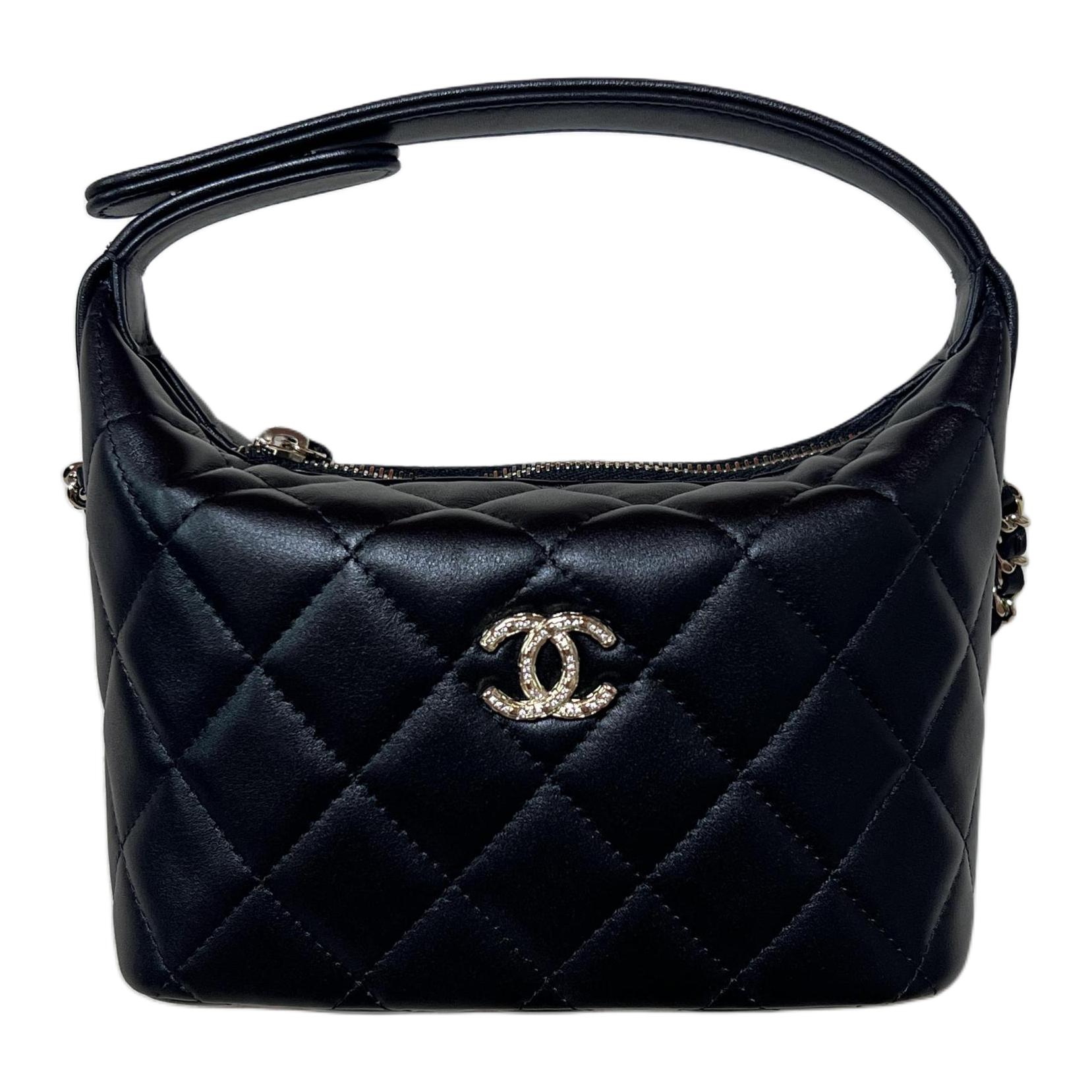 CHANEL Кожаная сумка для обеда через плечо кроссбоди женская черная — фото 2