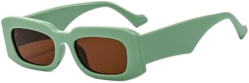 

Солнцезащитные очки прямоугольной формы 2027 года для мужчин и женщин, с широкими дужками, дорожные, винтажные, ретро, ​​с защитой от УФ-излучения UV400 MTZJH, Green