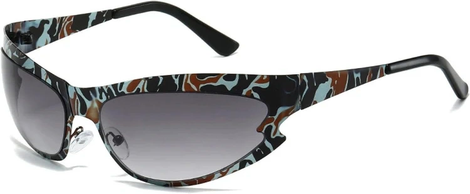 

Модные солнцезащитные очки для женщин и мужчин, винтажные очки «кошачий глаз» для активного отдыха, спорта, велоспорта, защита от УФ-излучения UV400 generic, Black Gradient Gray